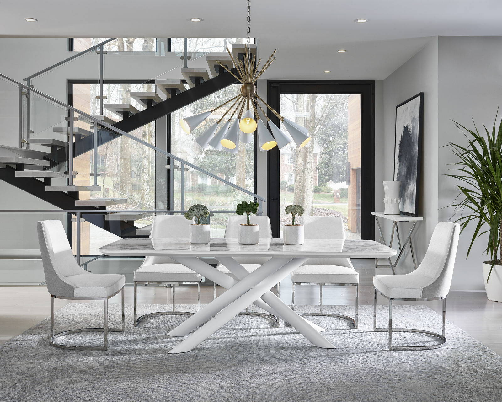 modern style dining room