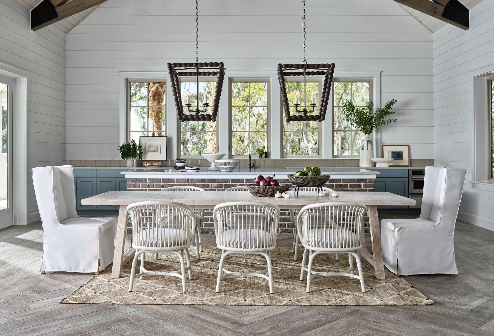 Coastal Style Dining Room Table Set